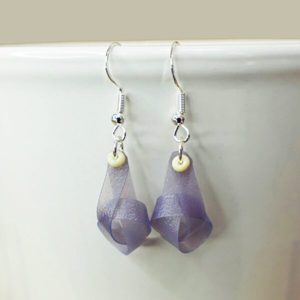 Lilac Curlicue Earrings
