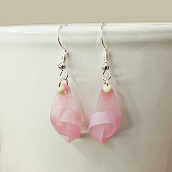 Pink Curlicue Earrings