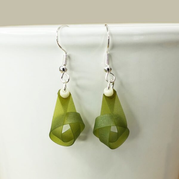 Olive Curlicue Earrings